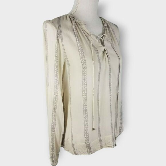 Gentle Fawn Top Peasant Boho Chic Long Sleeve Rayon Bohemian Gauze Size XS - Picture 2 of 9